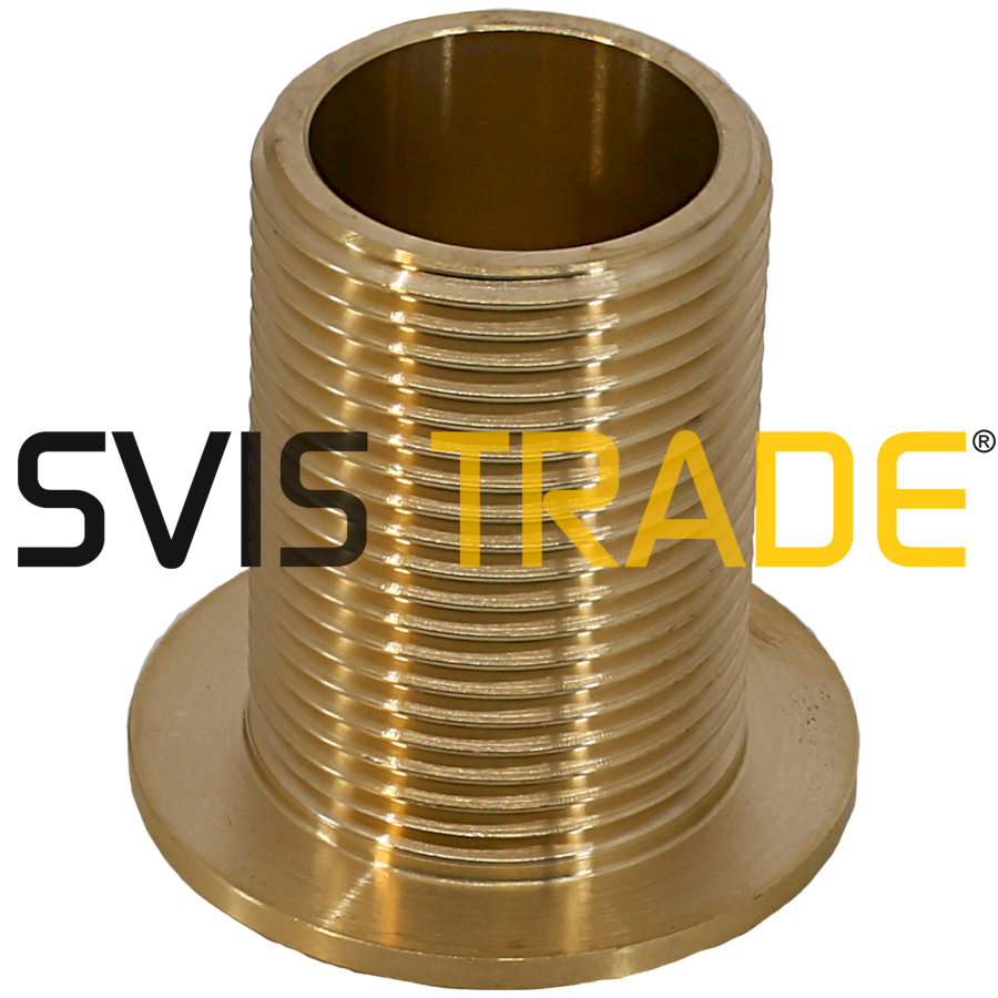 Mosazná průchodka k nádrži - díl dřík 1/2